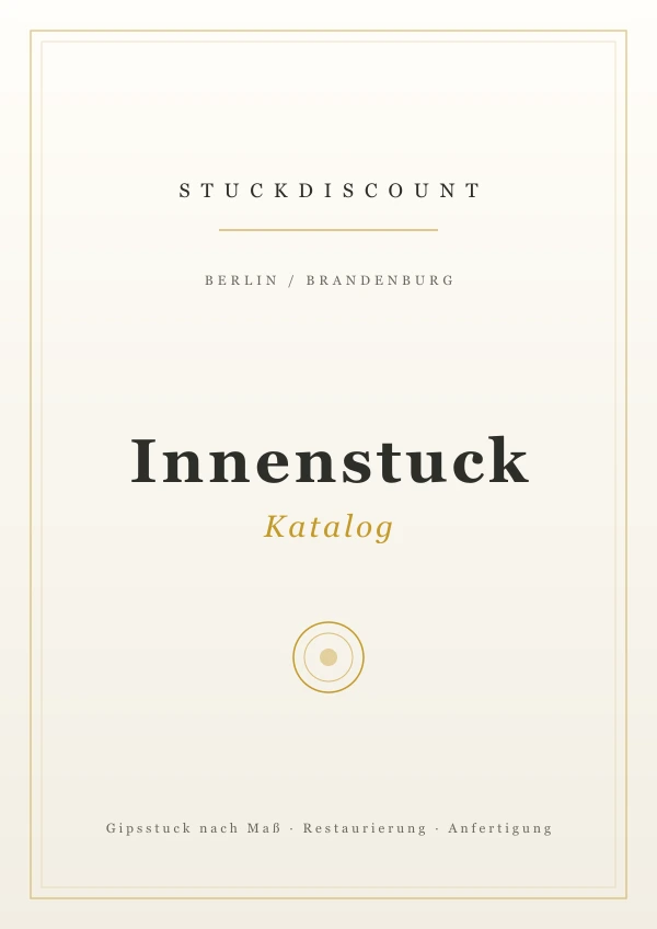 Vorschau des Innenstuck-Katalogs (Titelseite)